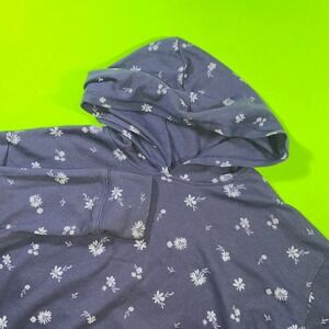 OshKosh B'gosh Girls 14 14A Blue‎ Floral Waffle Knit Hoodie
